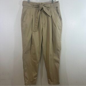 Polo Ralph Lauren Belted Pleated Khaki Tapered Trousers Women’s Size 12 NWT